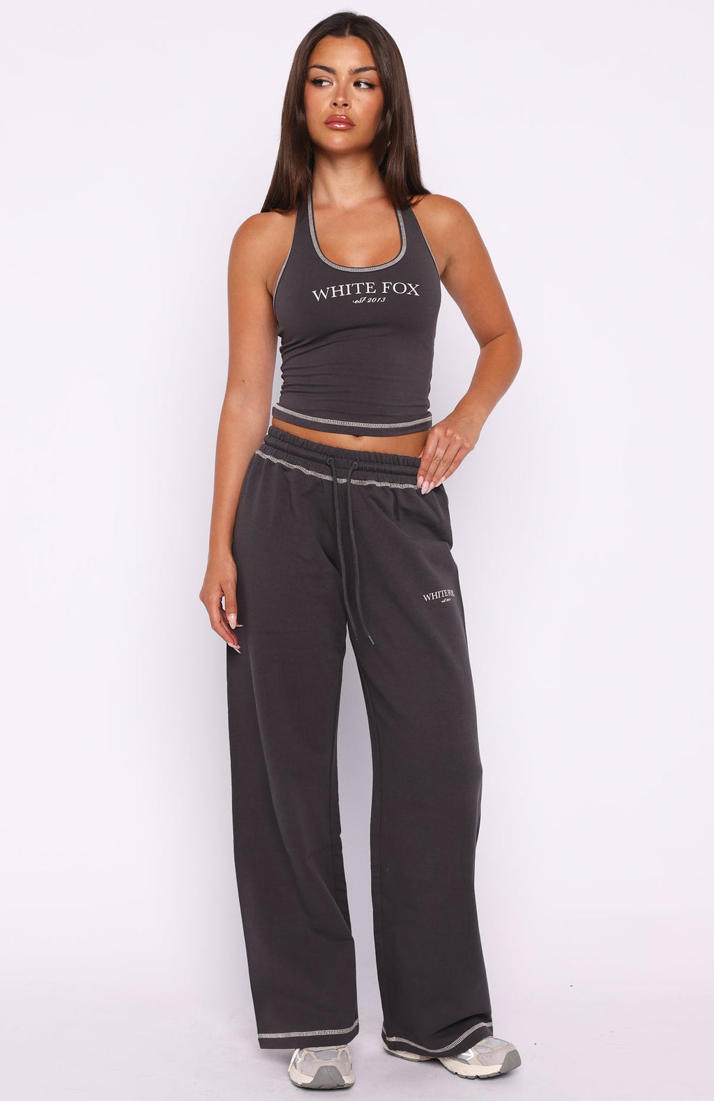 Chill In Style Halter Top Charcoal