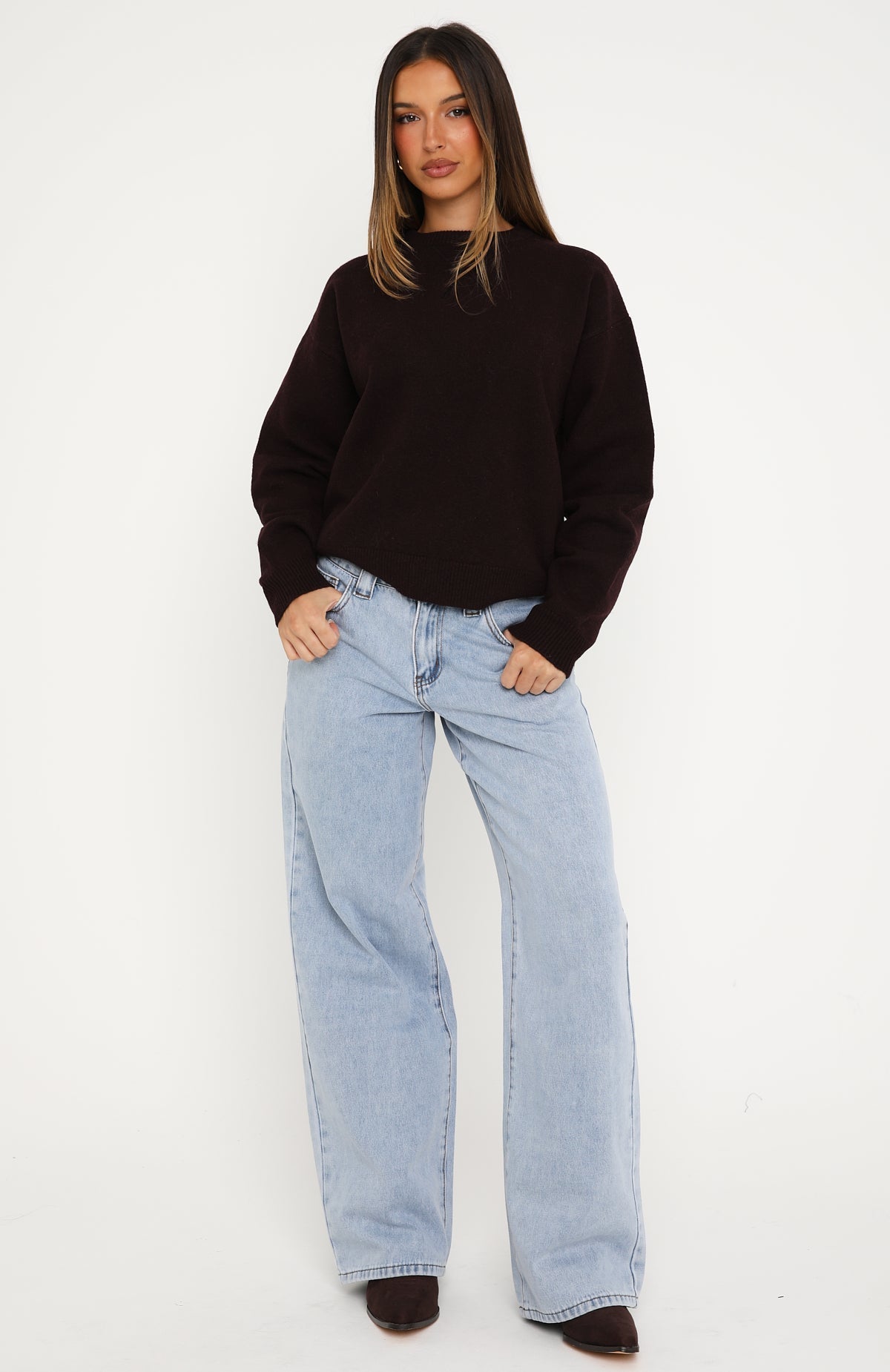 Chrishelle Knit Sweater Burgundy