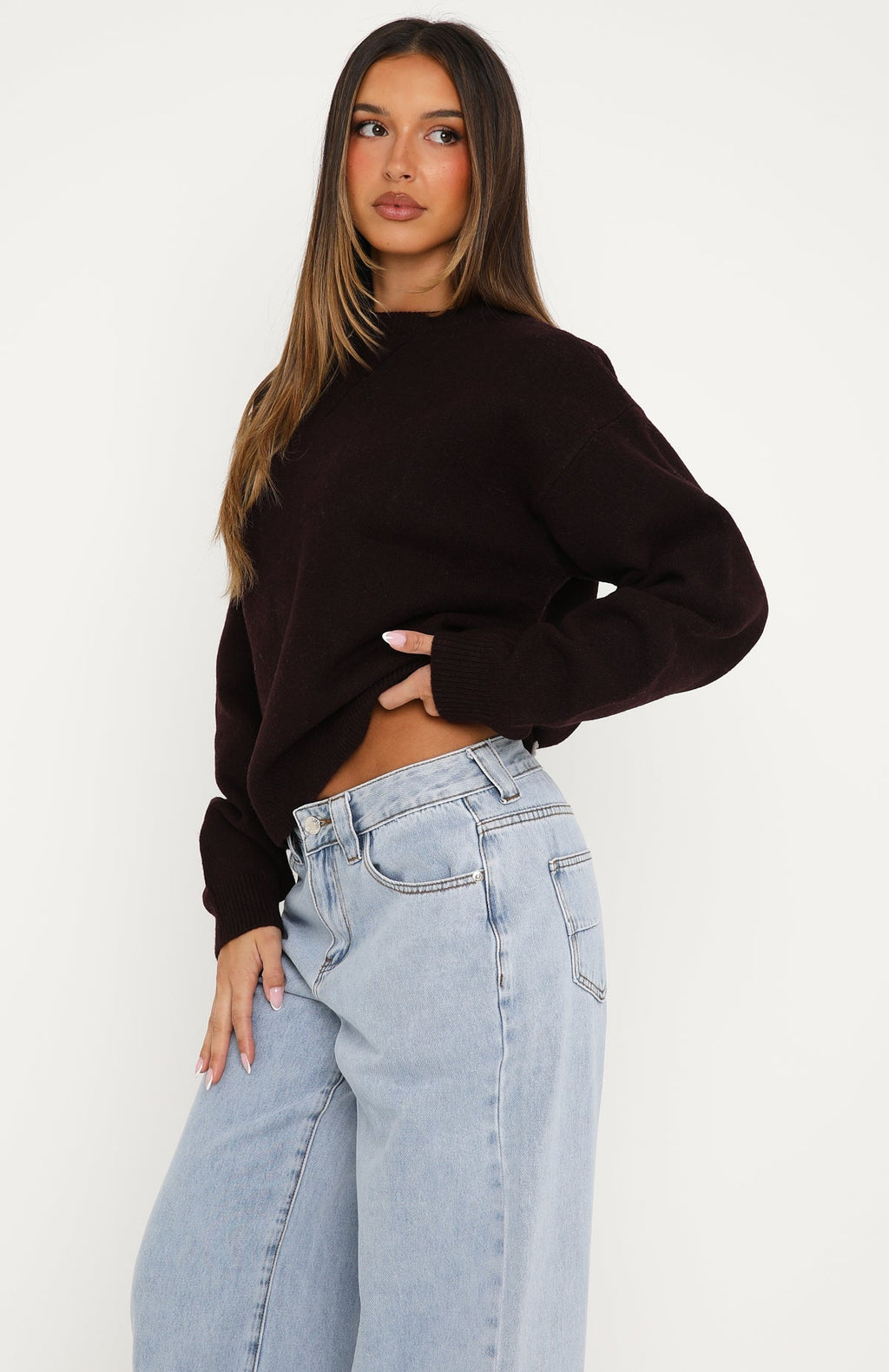 Chrishelle Knit Sweater Burgundy