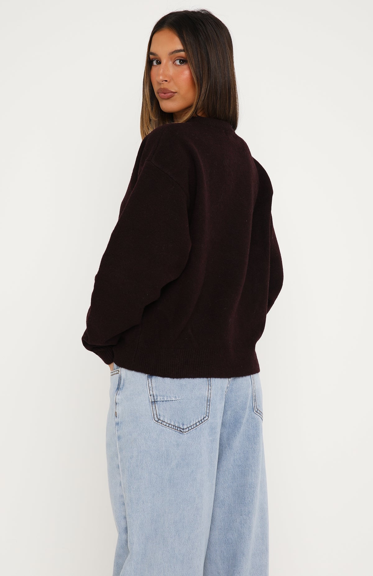Chrishelle Knit Sweater Burgundy