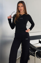 Core Strengths Long Sleeve Baby Tee Black