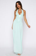 Dance Floor Diva Sequin Maxi Dress Baby Blue