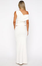 Dancing At Night Knit Maxi Skirt Snow