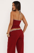 Dare To Say Halter Top Wine