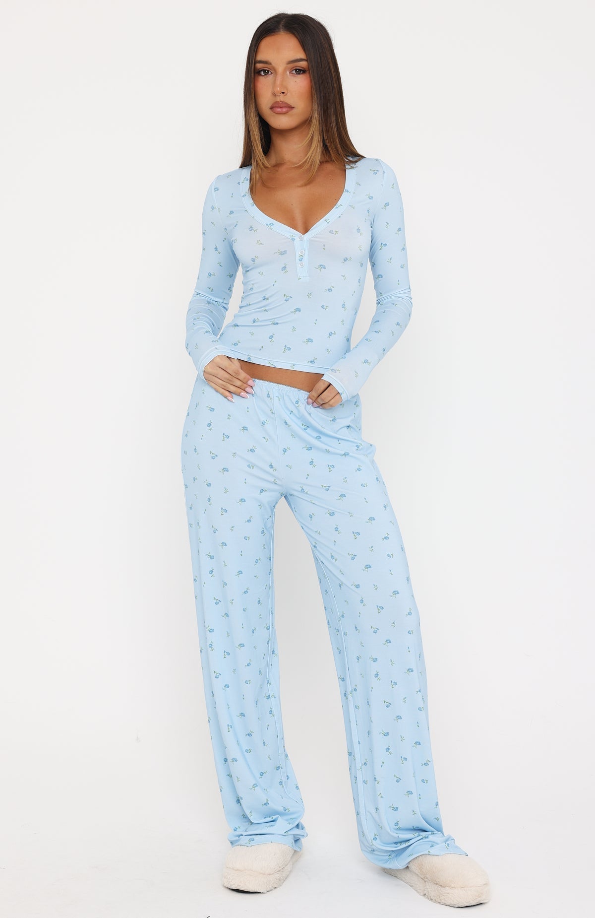 Dreamy Pyjama Pants Blue Ditsy