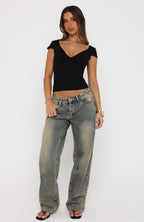 Elevated Babe Short Sleeve Top Black