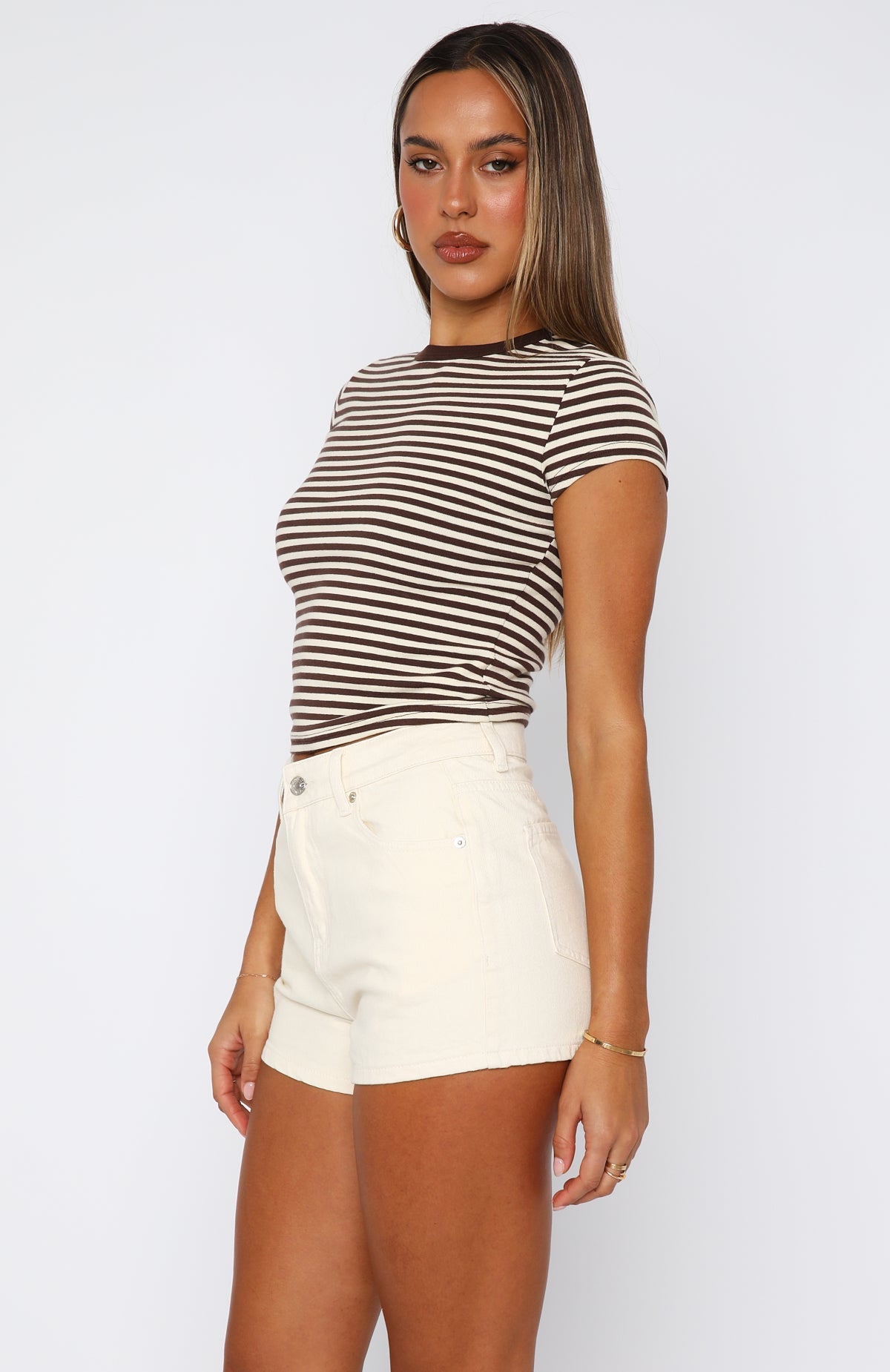 Emerson Denim Shorts Cream Wash