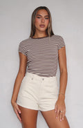 Emerson Denim Shorts Cream Wash