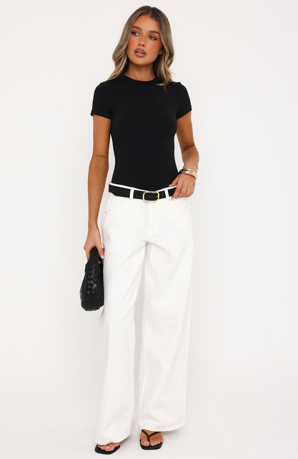 Experience It All Short Sleeve Bodysuit Black