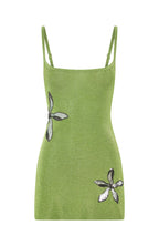 Flirty Fleur Knit Mini Dress Kiwi
