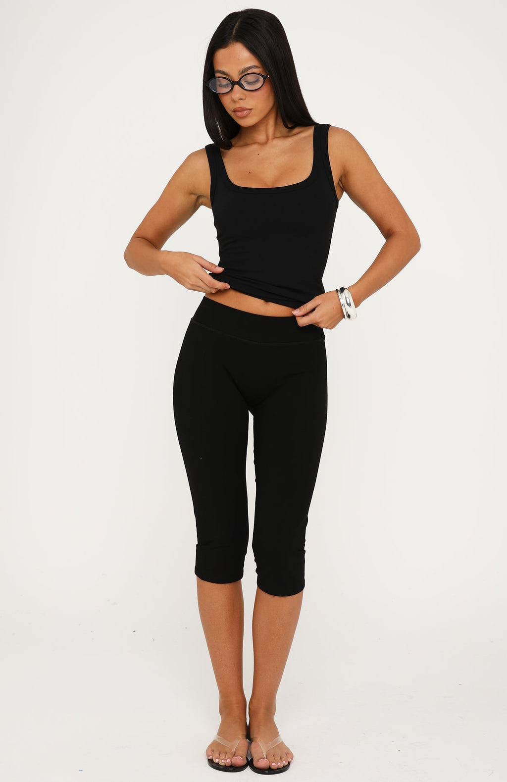 Focus On The Good Capri Pants Black