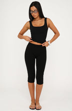 Focus On The Good Capri Pants Black
