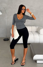 Focus On The Good Capri Pants Black