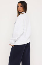 Found It Out Mock Neck Sweater Grey Marle
