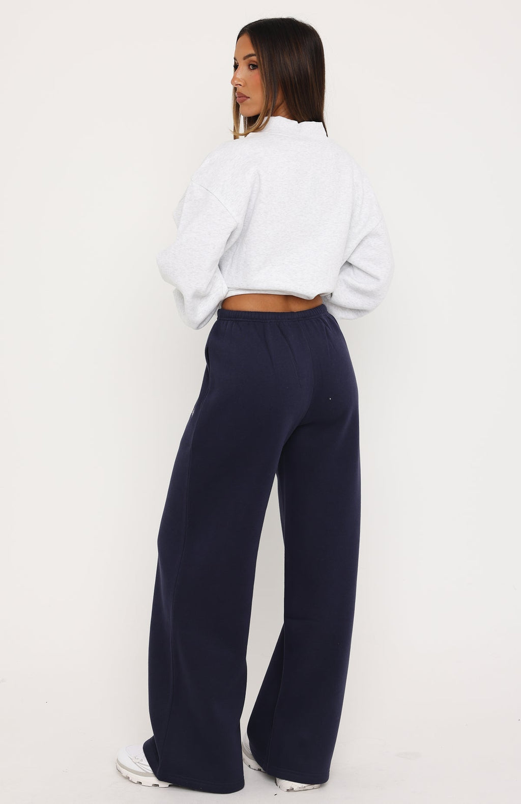 Found It Out Wide Leg Sweatpants Navy