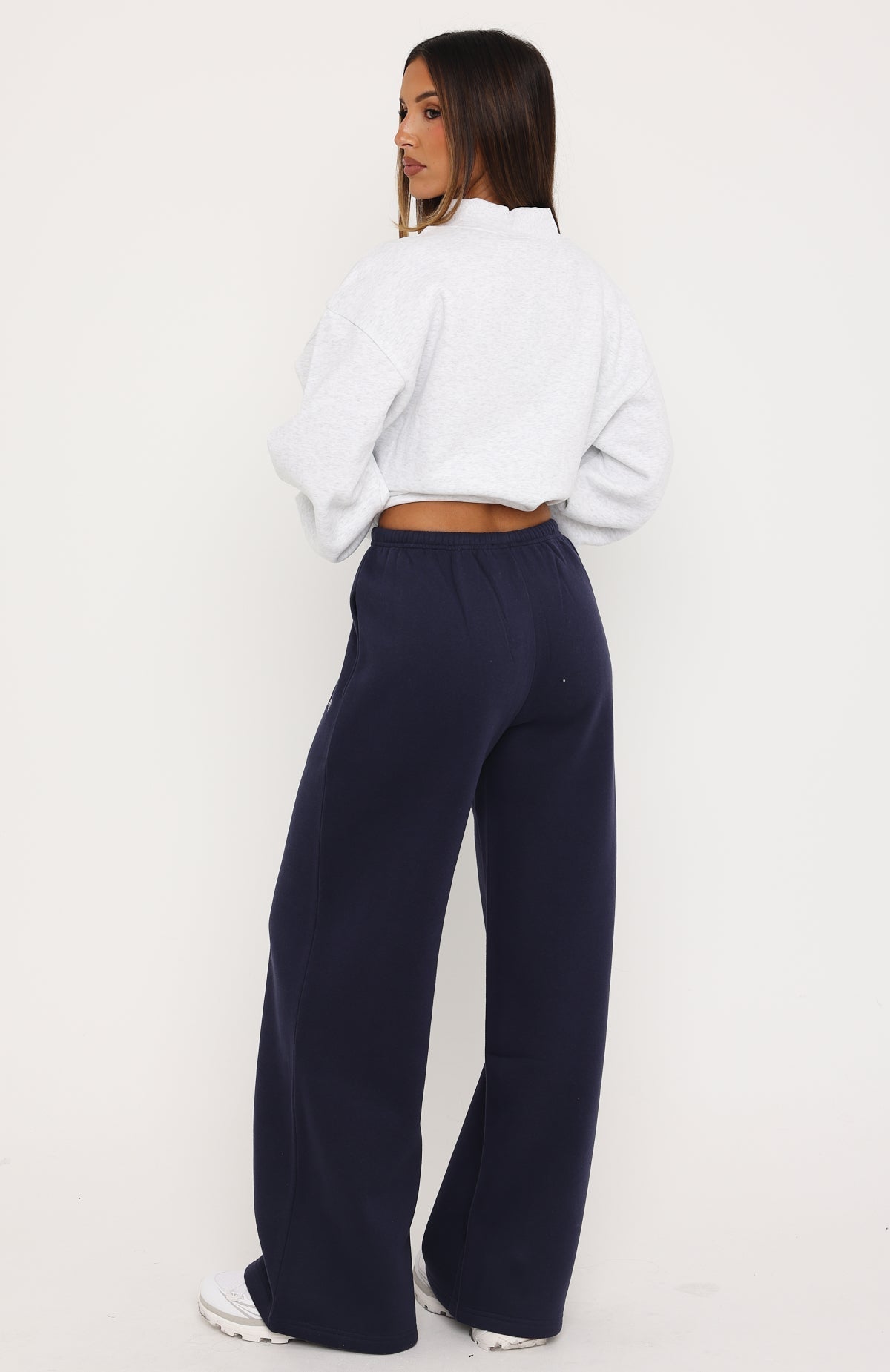 Found It Out Wide Leg Sweatpants Navy