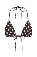 Golden Hour Bikini Top Choc/Cream Polka Dot