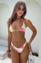 Golden Hour Bikini Top Sunlit Hibiscus