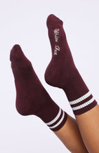 Grounded Socks Merlot/Cream