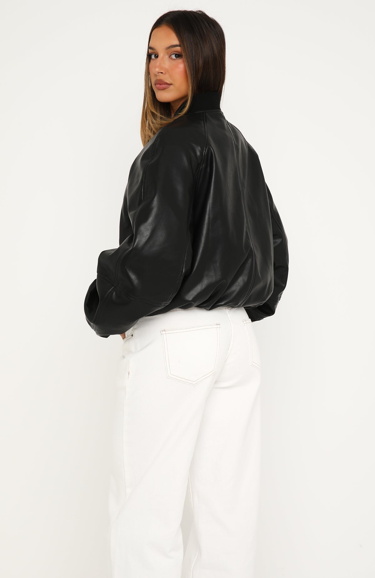 Hanging On You PU Jacket Black