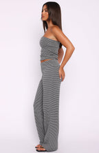 Happy It Happened Pants Grey/White Stripe