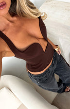Heart On The Line Bustier Chocolate
