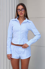 Heatwave Honey Shorts Sky Blue Stripe