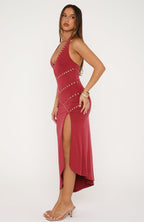 Hot To Handle Midi Dress Raspberry