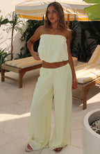 Golden Child Strapless Top Lemon