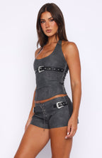In The Crowd Shorts Charcoal
