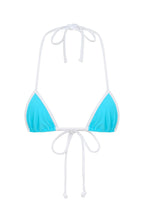 Inka Micro Bikini Top Paradise Blue/White