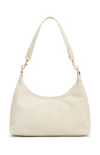Jane Shoulder Bag Cream Faux Suede
