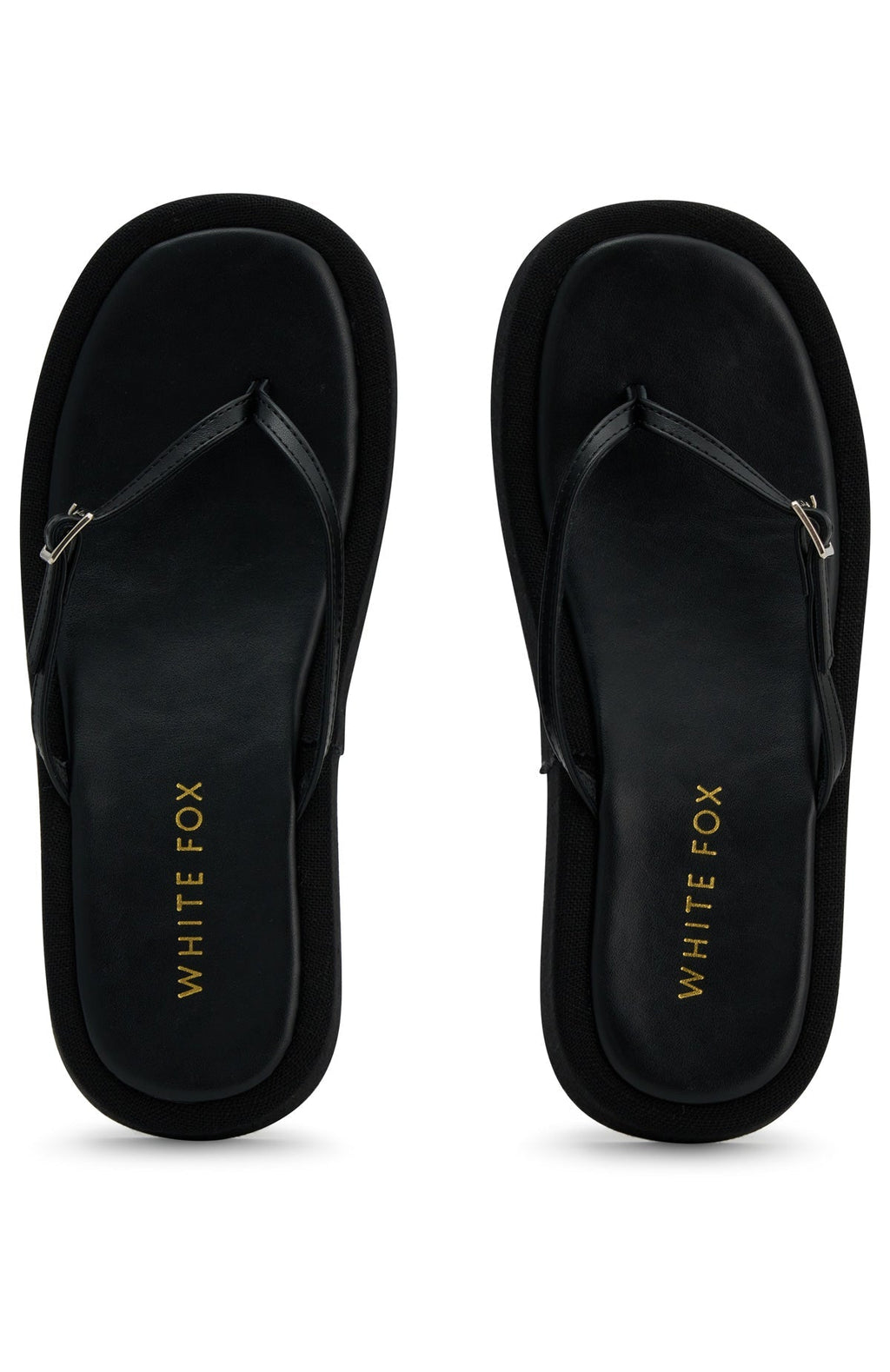 Jannali Platform Thong Sandals Black