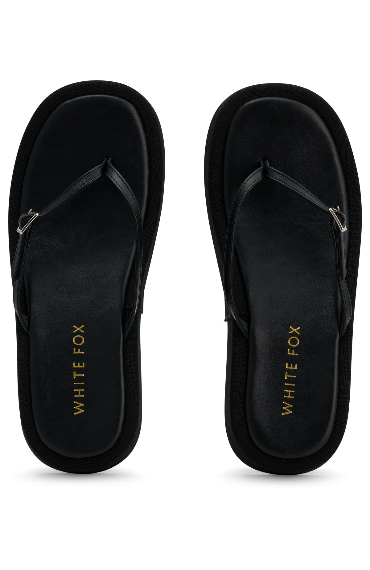 Jannali Platform Thong Sandals Black