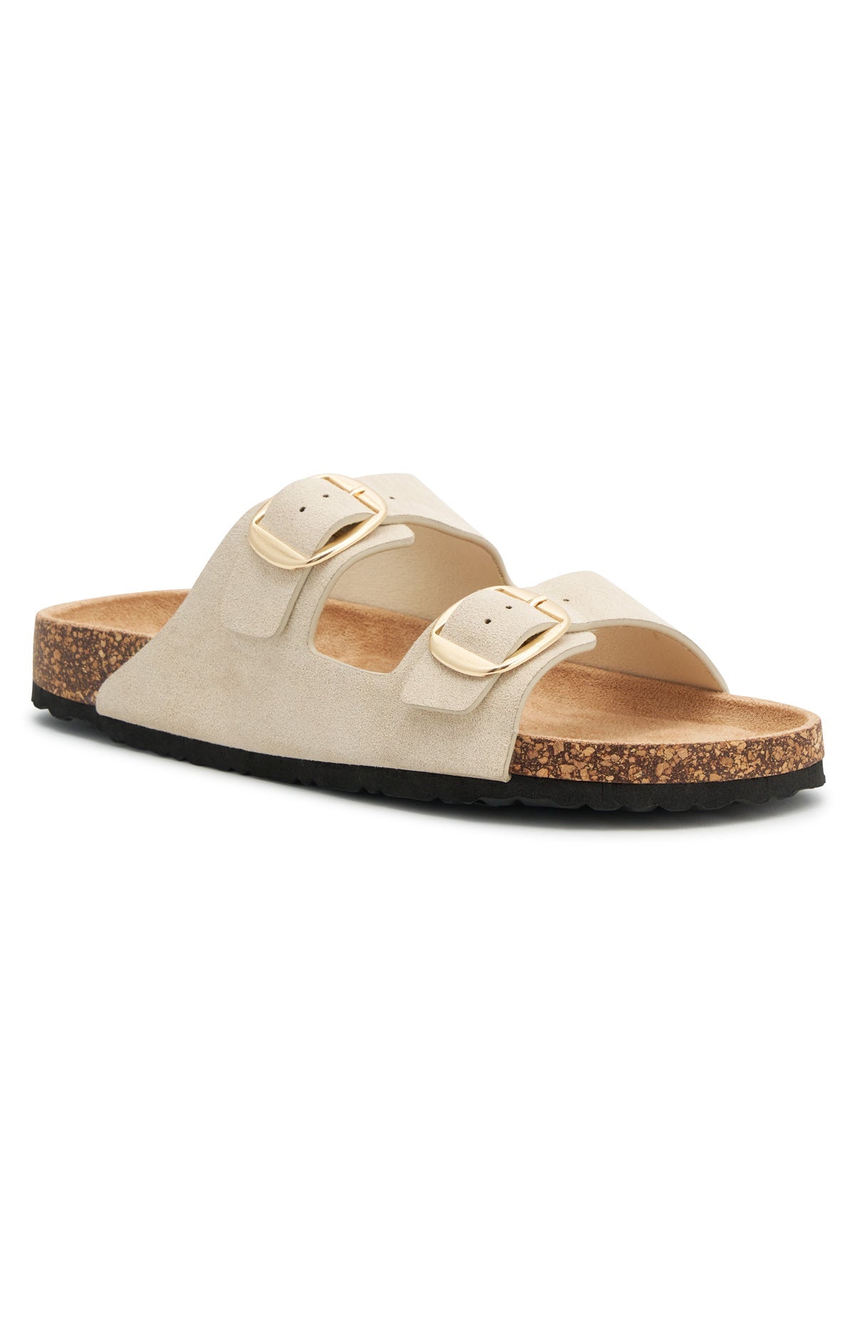 Jaylen Slides Sand Faux Suede