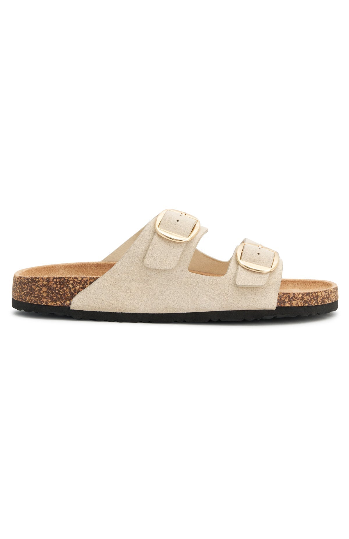 Jaylen Slides Sand Faux Suede