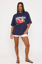 Juicy Gossip Oversized Tee Navy