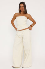 Just Like This Strapless Top Cream
