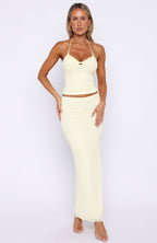 Lemon Squeeze Maxi Skirt Lemon