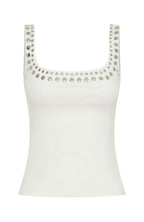 Let's Play Studded Tank Top White