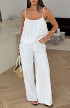 Love Me Or Not Wide Leg Pants White