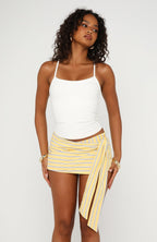 Lovely Girl Mini Skort Yellow Stripe