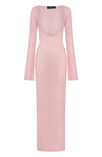 Malta Mermaids Long Sleeve Maxi Dress Blush Pink