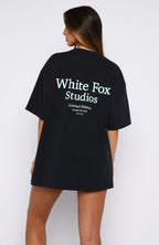 Midnight Chill Oversized Tee Navy
