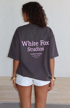 Midnight Chill Oversized Tee Charcoal