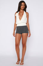 Midnight Riffs Crochet Top Off White