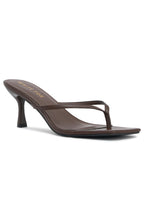 Mitchell Thong Mules Chocolate PU