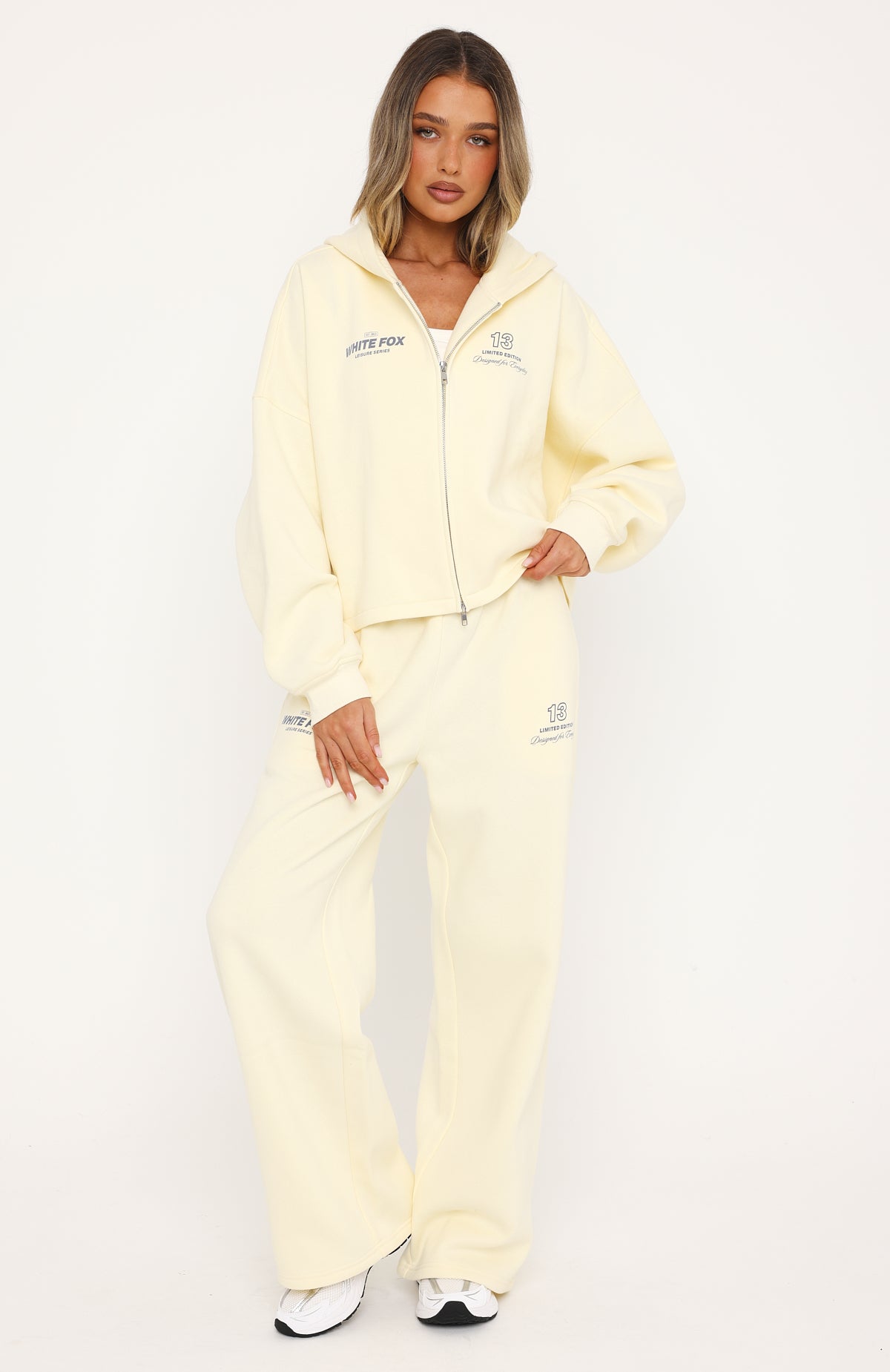 Never Missed Oversized Slouch Zip Front Hoodie Butter