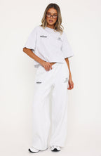 Never Missed Boxy Oversized Tee Grey Marle