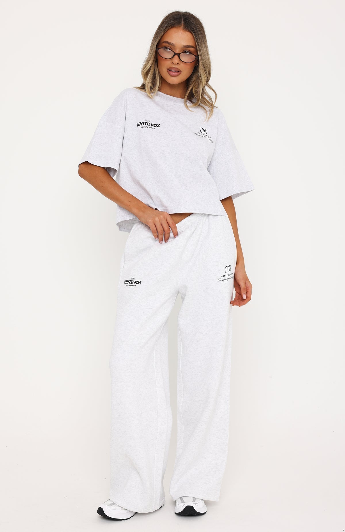 Never Missed Wide Leg Sweatpants Grey Marle